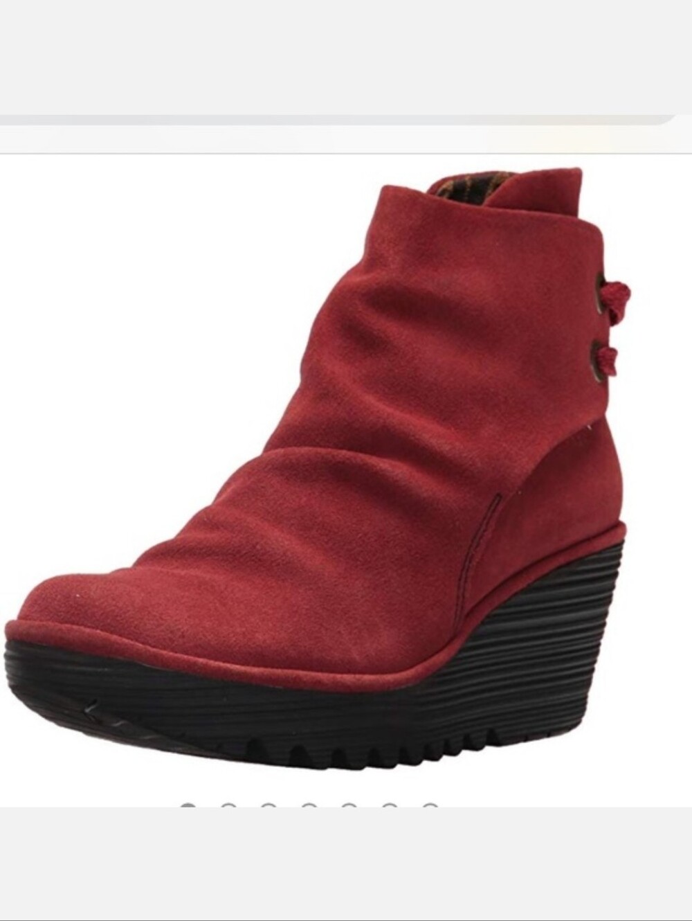 Fly London Yama Ankle Suede Wedge Heel Boots Sz35